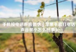 手机接电话声音很小（苹果手机打电话声音很小怎么回事）