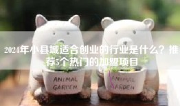 2024年小县城适合创业的行业是什么？推荐5个热门的加盟项目