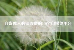 自媒体人必须收藏的100个自媒体平台