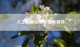 人工智能训练师报考条件