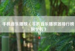 手机音乐播放（手机音乐播放器排行榜前十名）