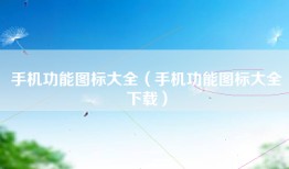 手机功能图标大全（手机功能图标大全下载）