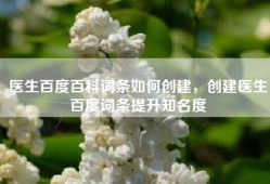 医生百度百科词条如何创建，创建医生百度词条提升知名度