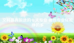 文科最有前途的十大专业 哪些专业轻松挣的多