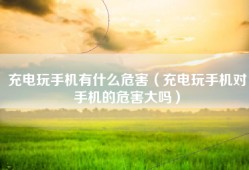 充电玩手机有什么危害（充电玩手机对手机的危害大吗）