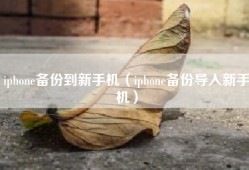 iphone备份到新手机（iphone备份导入新手机）