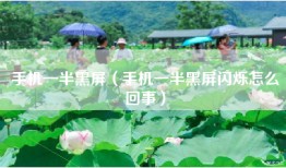 手机一半黑屏（手机一半黑屏闪烁怎么回事）