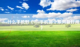 vivo什么手机好（vivo手机哪个系列最好用）