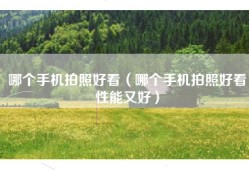 哪个手机拍照好看（哪个手机拍照好看性能又好）
