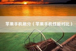 苹果手机跑分（苹果手机性能对比）