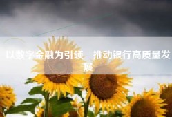 以数字金融为引领　推动银行高质量发展