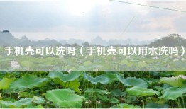 手机壳可以洗吗（手机壳可以用水洗吗）