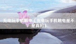 充电玩手机触电（充电玩手机触电是不是真的）