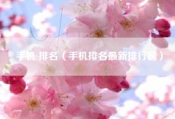 手机 排名（手机排名最新排行榜）