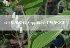 x3手机多少钱（oppofindx3手机多少钱）