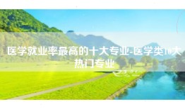 医学就业率最高的十大专业-医学类10大热门专业