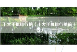 十大手机排行榜（十大手机排行榜前十名）