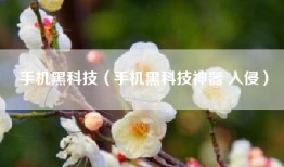 手机黑科技（手机黑科技神器 入侵）