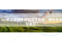 2024医学类很吃香的五个专业，哪些未来发展好？