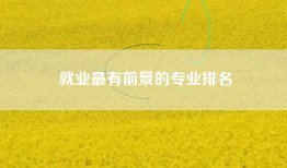 就业最有前景的专业排名