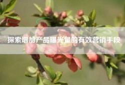 探索增加产品曝光量的有效营销手段