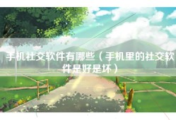 手机社交软件有哪些（手机里的社交软件是好是坏）