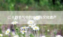 二十四节气中的科技与文化遗产