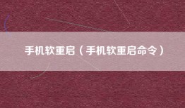 手机软重启（手机软重启命令）