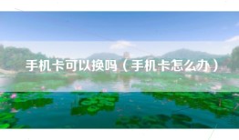 手机卡可以换吗（手机卡怎么办）