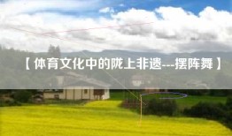 【体育文化中的陇上非遗---摆阵舞】