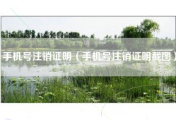 手机号注销证明（手机号注销证明截图）