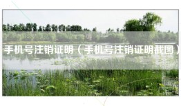 手机号注销证明（手机号注销证明截图）