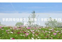 手机耗电快是怎么回事（手机耗电太快怎么办？）