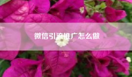 微信引流推广怎么做