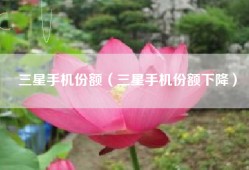 三星手机份额（三星手机份额下降）