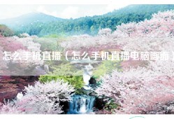 怎么手机直播（怎么手机直播电脑画面）