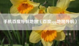 手机百度导航地图（百度app地图导航）