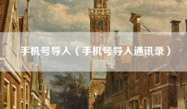 手机号导入（手机号导入通讯录）