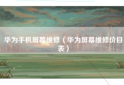 华为手机屏幕维修（华为屏幕维修价目表）