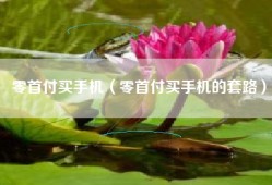 零首付买手机（零首付买手机的套路）