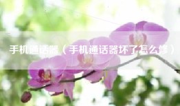 手机通话器（手机通话器坏了怎么修）