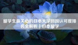 留学生最关心的日本大学回国认可度排名全解析｜日本留学