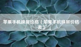 苹果手机换屏价格（苹果手机换屏价格表）
