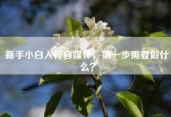 新手小白入行自媒体，第一步需要做什么？