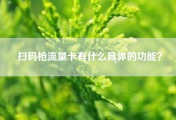 扫码枪流量卡有什么具体的功能？