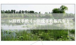 3d游戏手机（3d游戏手机版汽车）