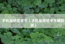 手机版绝地求生（手机版绝地求生模拟器）