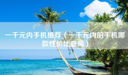 一千元内手机推荐（一千元内的手机哪款性价比最高）