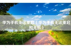 华为手机无法重启（华为手机无法重启和关机）