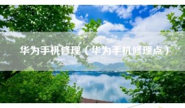 华为手机修理（华为手机修理点）